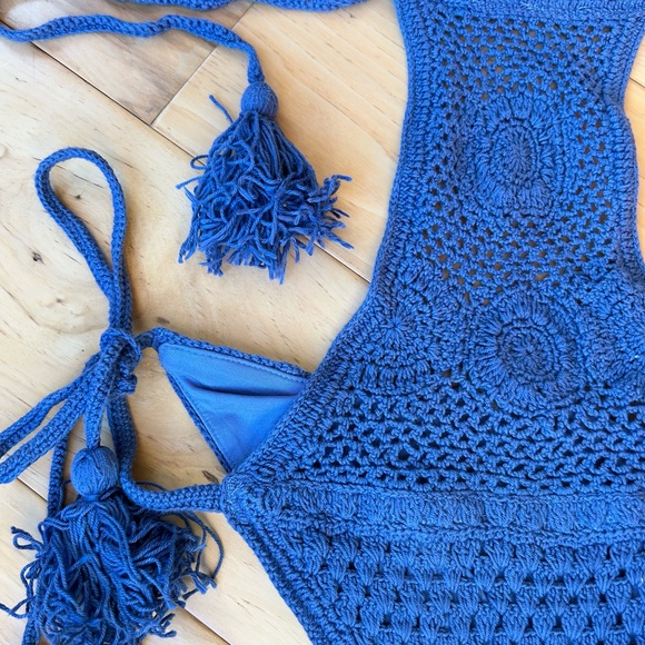 NWOT AE crochet one-piece cutout swim - Picture 3 of 4